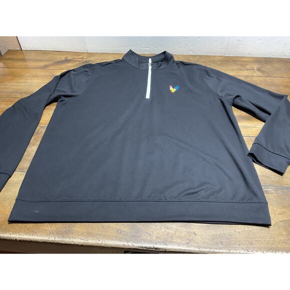 Waggle Golf Half Zip Pullover Mens XL Black Performance Stretch Rooster - Picture 2 of 12